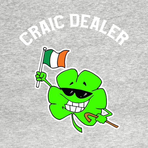 Craic Head Awesome Joke St Pattys Day Flag Tshirt Gift by Antzyzzz